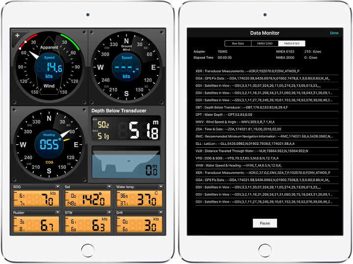 EDO Instruments and AirMar OnSiteWX on iPad4 Mini