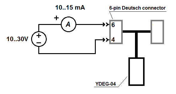 YDEG-04 test circuit for measuring transceiver current consumption