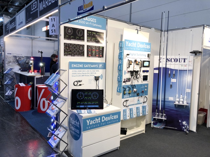 Yacht Devices booth at Dusseldorf Boot Show 2019