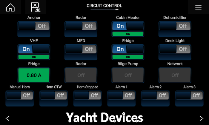 Custom Axiom interface. YDAB-01 control buttons are at the lowest row. Note that user also has two of our YDCC-04 and one our YDRI-04 units.