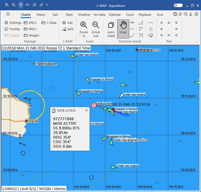 Expedition 11 can now receive AIS MOB from NMEA 2000