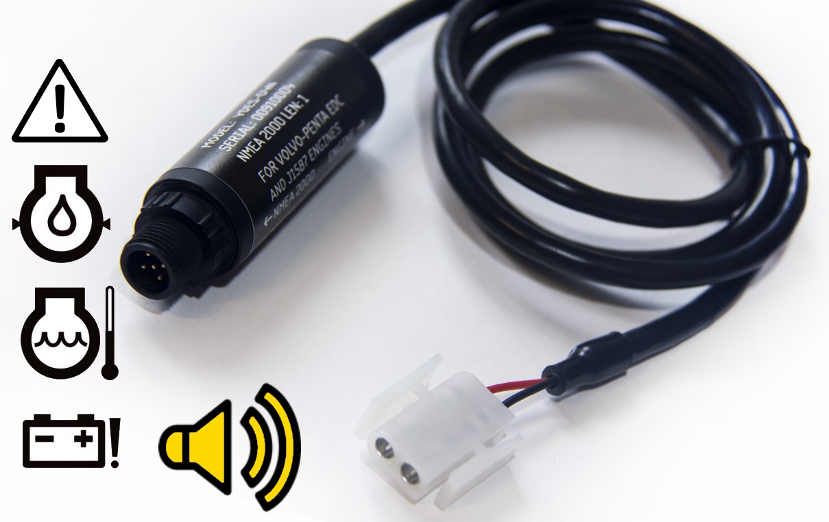 Yacht Devices J1708 Engine Gateway with NMEA 2000 Micro Male Connector