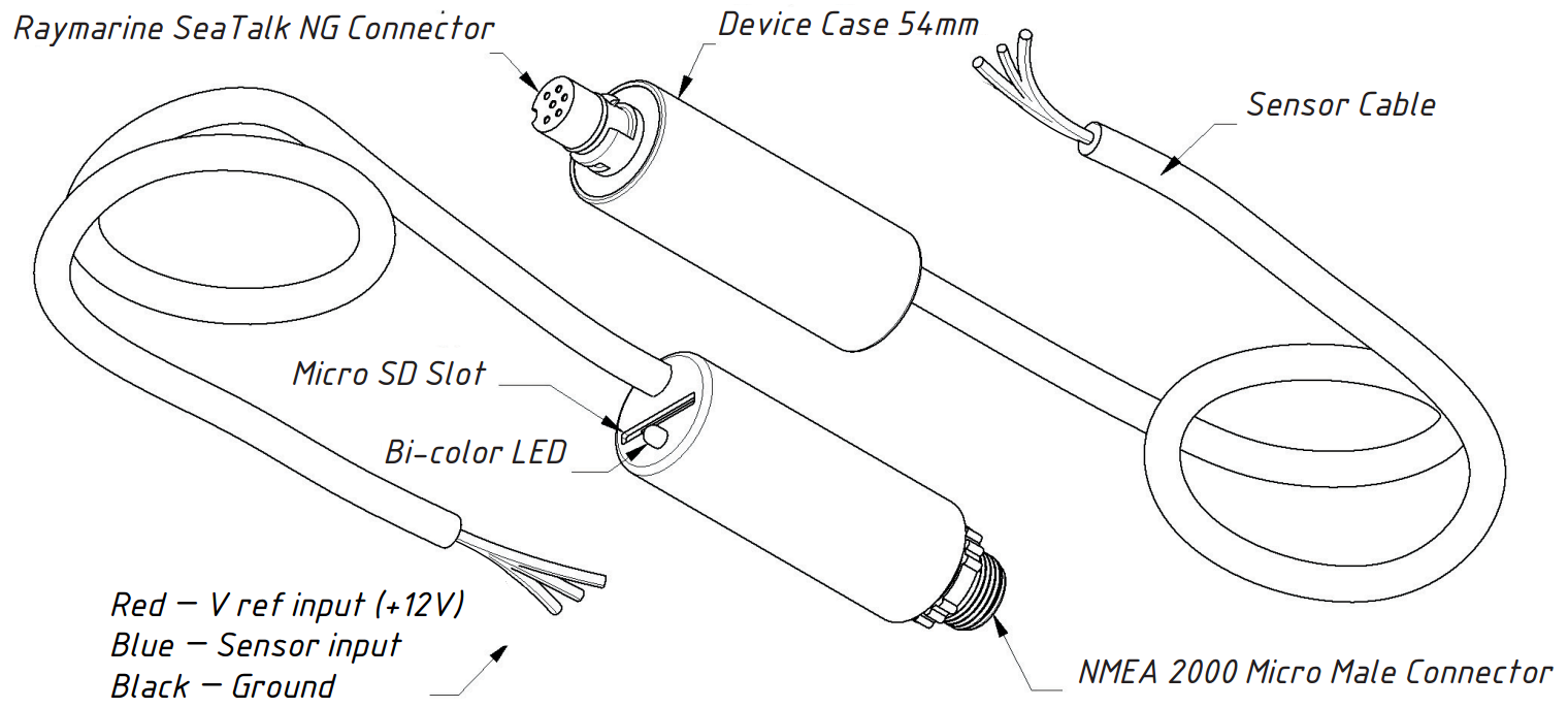 Drawing of Rudder Adapter YDRA-01