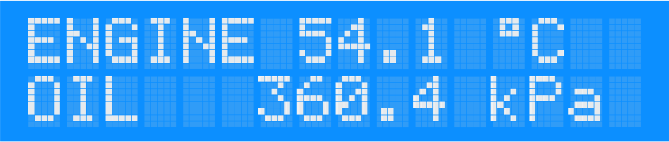 Engine oil pressure and temperature