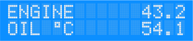 Engine oil temperature, four engines