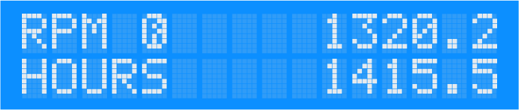 RPM, gear and engine hours